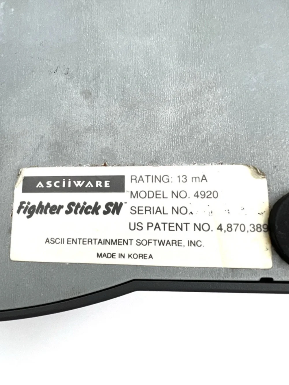 Vintage Asciiware Fighter Stick
